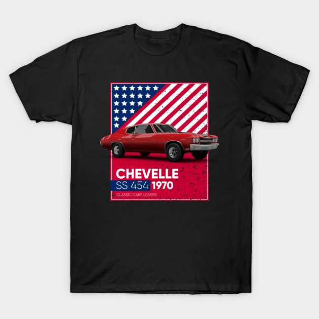 Classic Car Chevelle SS 454 1970 T-Shirt by cecatto1994